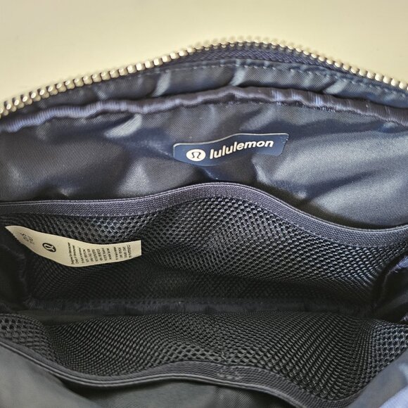 NWT LULULEMON TRNV/SLVR Blue Silver Everywhere Belt Bag Metal Hardware Large 2L - Picture 10 of 15